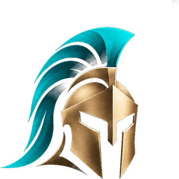 Sine Cura Cyber gold helmet logo